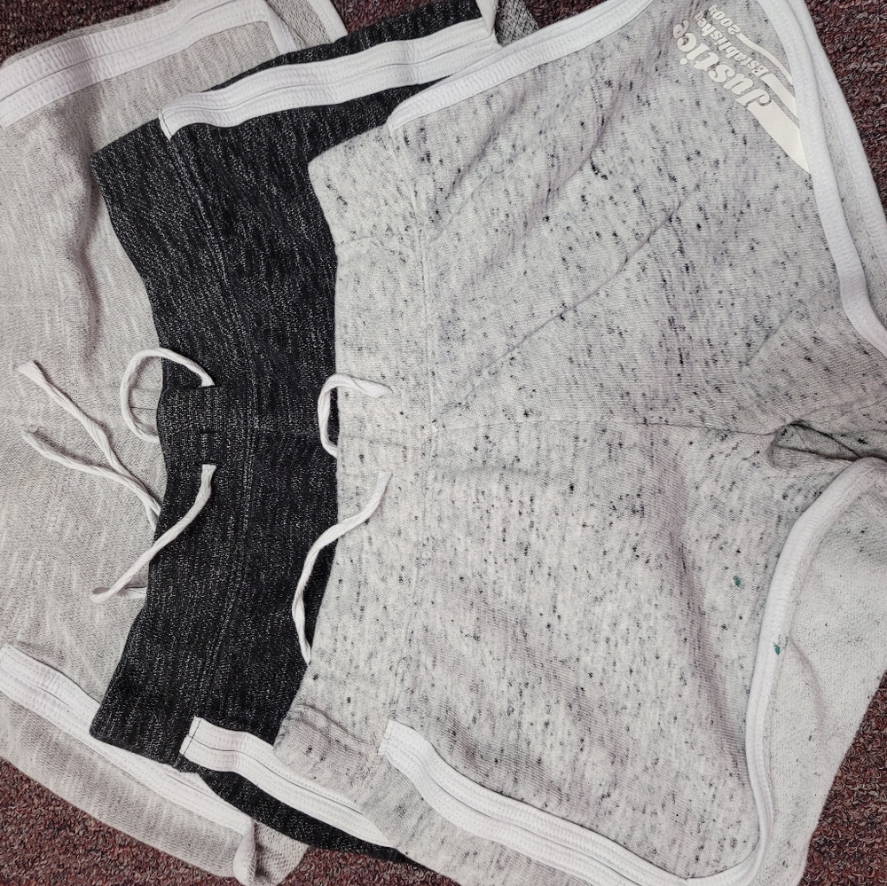 3 pair Justice Athletic Shorts